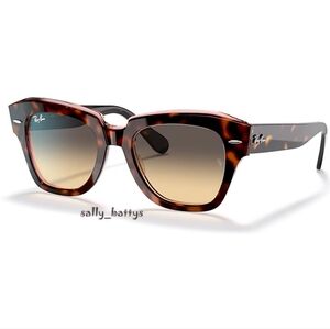 RayBan (Store Display) State Street Gradient Brown RB2186 Tortoise Frame